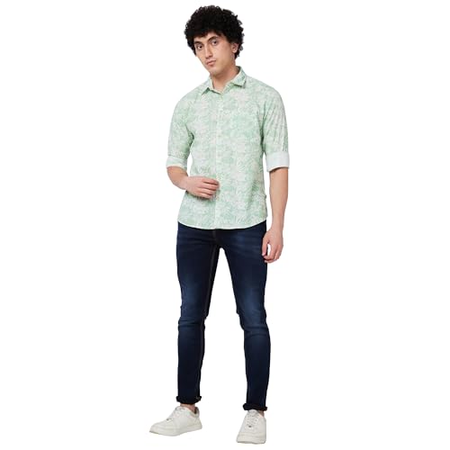 Image of Spykar Men's Regular Fit N /A Full Sleeve Printed Casual Shirts