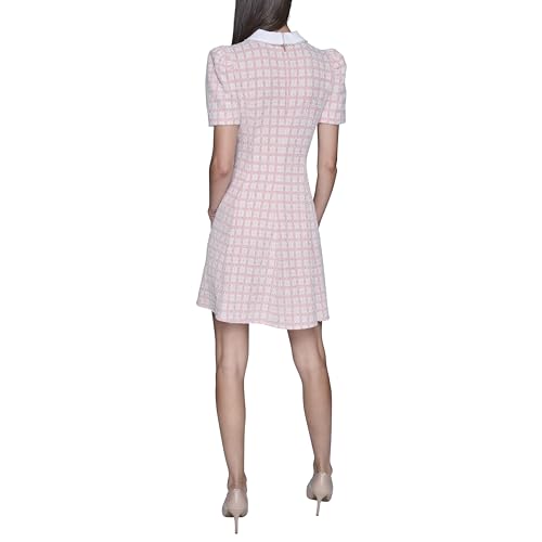 Image of Karl Lagerfeld Women's Short Puff Sleeve Embellished Collar A-line Mini Dress