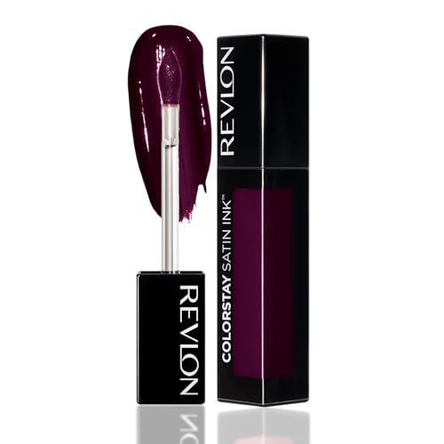 REVLON Colorstay Satin INK, Comfortable, Longwear Rich 16-Hour Liquid lip Color, Formulated with Black Currant Seed Oil & Vitamin E, Royal Amethyst – (036)