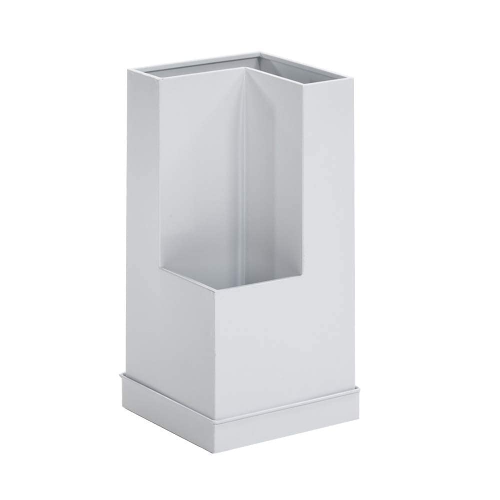 Support de parapluie en métal avec plateau d'égouttement amovible anti-gouttes blanc
