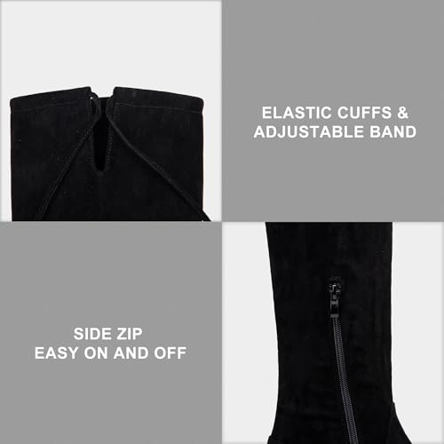 Vepose Women's 998 Suede Over The Knee High Boots Low Flat Heel Thigh High Boots for Women3