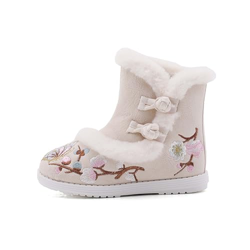 Girls' Winter Boots Preschool Girls Boots Chinese Embroidered Outdoor Warm Anti Slip Snow Boots (For Toddlers/Children/Adults)