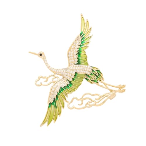 Broche grue exquise idée cadeau de fête épingle rétro porte-bonheur original