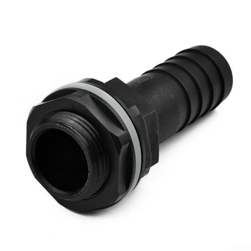 Yhenlovtt Conector rápido de púas de 1 pulgada para tanque de almacenamiento de agua de jardín, barril de lluvia, tanque de agua, conector de desbordamiento de 1 pulgada con arandela de tuerca Plus de