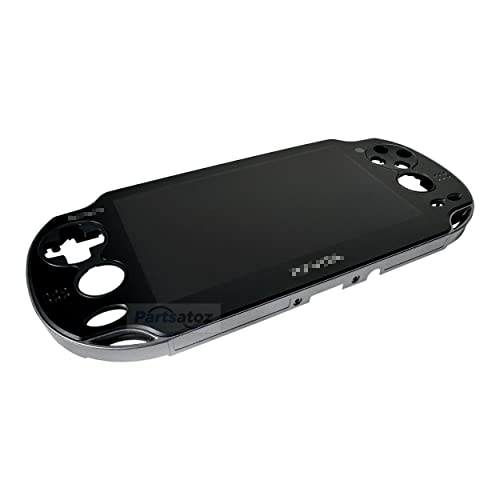 Partsatoz Tela LCD preta digitalizadora de vidro com moldura de substituição para Playstation PS Vit