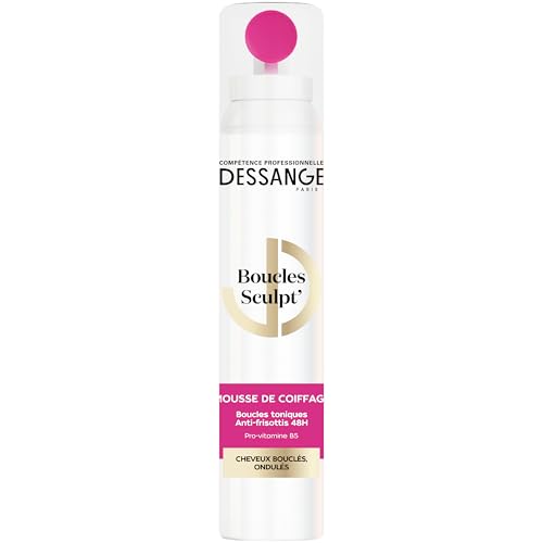 DESSANGE - Mousse Coiffante Boucles Sculpt' - Formule Enrichie En Pro-Vitamine B5 - Contrôle Anti-Frisottis - Tenue Longue Durée - Toucher Soyeux - Cheveux Bouclés, Ondulés - 200 ml