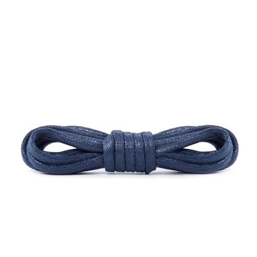 NIUSABOU Breite Schuhe mit flachen Sportschuhen, 1 Paar runde Schnürsenkel aus Seil, gewachste Schnürsenkel aus Baumwolle, Stiefelschnürsenkel for Schuhe, Abendschuhe, Schuhschnüre(Blue,160cm)