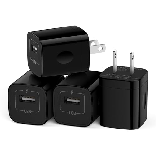 USB Charger Block, 5V 1A Power Adapter USB Wall Plug Charging Box Cube for Samsung Galaxy S25/S24/S23/S22/S21/S20/S10, USBs Plugs for Wall Outlet for iPhone 16e16/15/14/13/12/11/SE/XR, Google Pixel 9