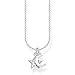 Thomas Sabo Collier pour femme en argent sterling 925 avec étoile et lune Longueur 38-45 cm