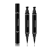 Allphv 2 Piezas Delineadores de Ojos Liquido Eyeliner Waterproof Stamp Lapiz de Ojos Negro Impermeable Cosméticos de...