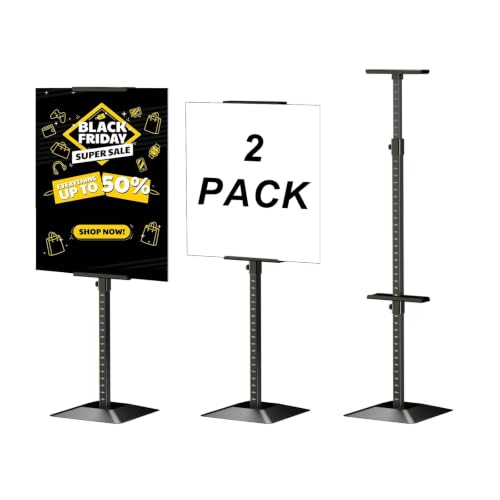 Image of GUOHONG 2Pack Poster Stand for Display, Adjustable Floor Stand Sign Holder