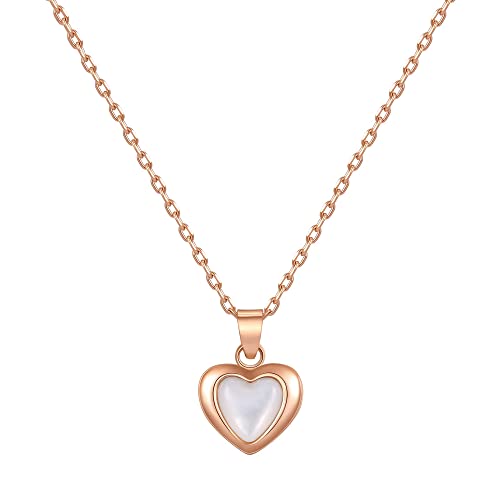 LOUISA SECRET Bracciale Donna Oro Rosa Con Ciondoli Cuore - Bangle Regolabile per San Valentino, Festa della Mamma, Compleanno, Natale