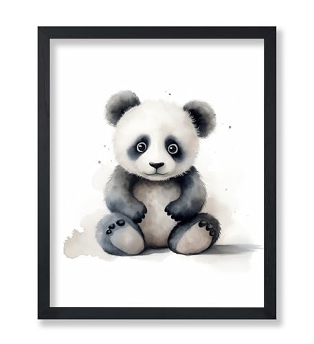 Image of Poster Master Plush Panda Poster - Cute Baby Panda Print - Panda Art - Plushie Art - Minimal Art - Gift for Boys, Girls & Parents - Decor for Nursery, Kid's Room or Bedroom - 8x10 UNFRAMED Wall Art