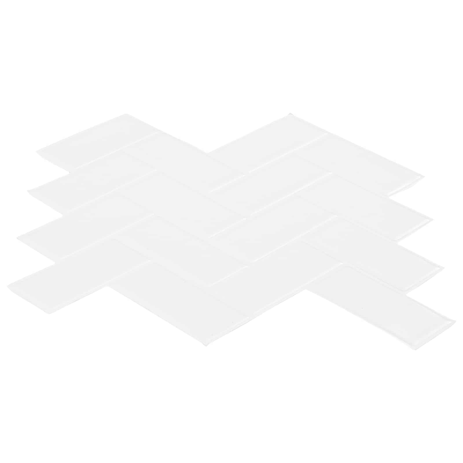 vidaXL Azulejo en espiga 20 uds. Blanco 30 x 30 cm Poliuretano y PET