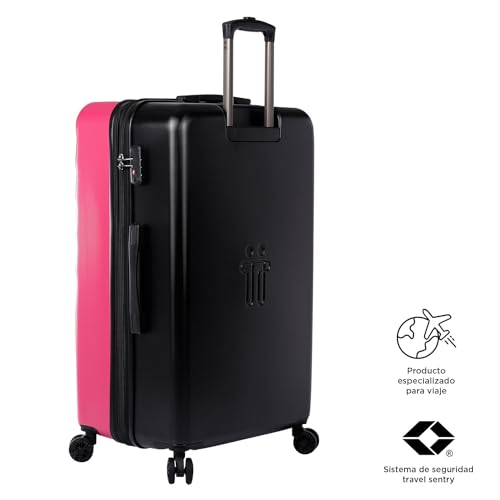 Valise extensible rigide avec serrure TSA intégrée TOTTO Brazy + rose - 5