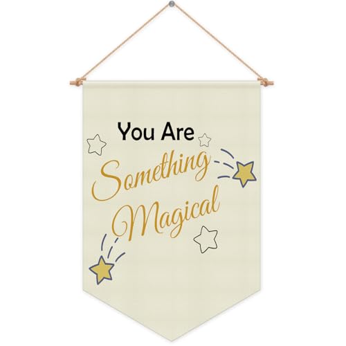 Inspirational Quote Magical Wall Decor Hanging Pennant Flag Banner Motivational Gift for Bedroom Nursery Kids Room Playroom Kids Boys Girls Teen Living Room Wall Sign Decor Christmas Birthday Gifts