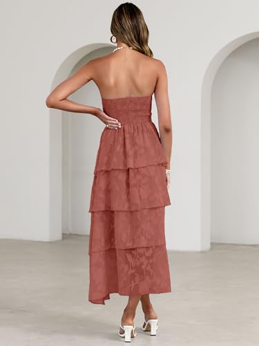 Image of Simplee Womens Summer Strapless Maxi Dress 2026 Boho Floral Off Shoulder Wedding Guest Dresses Tiered Beach Long Sundress
