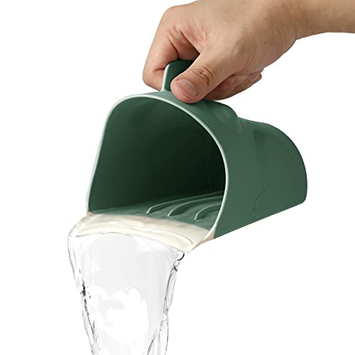 GanEn Gobelet de rinçage de bain pour bébé, en forme de grenouille, pour le bain de bébé, pour le shampooing des cheveux pour les tout-petits (vert) Cover