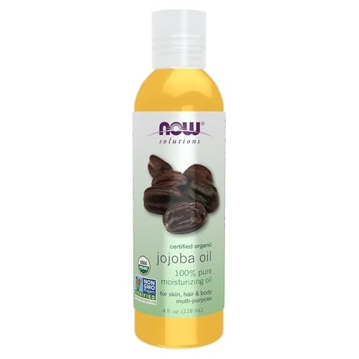 Now Solutions, Organic Jojoba Oil, Moisturizing Multi-Purpose Oil for Face, Hair and Body, 4 Fl Oz