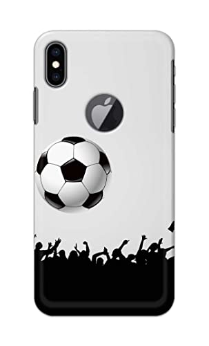 Image of Printed Hard Back Cover Case for Apple iPhone Xs Max Logo View Back Cover (Football Icon) -1302
