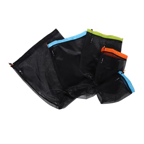 Toddmomy Outdoor Sports Camping Mesh Storage Bag Drawstring Sack for Travel Clothes and Sleeping Bags Polyester Compression Bags