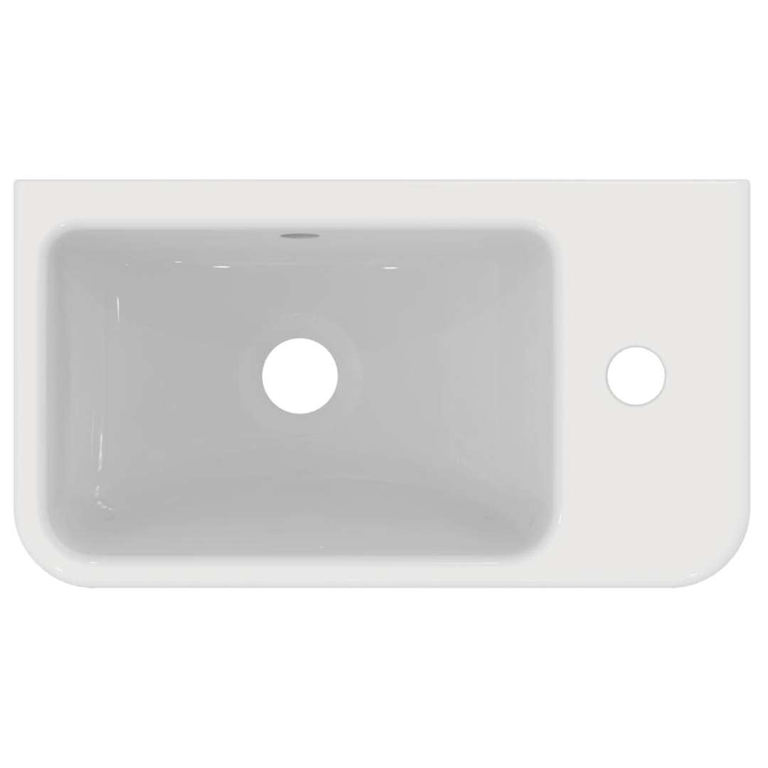 Ideal Standard - i.life S Lavamanos de 45 cm con poca profundidad a solo 25 cm. Columna para comprar por separado. Blanco