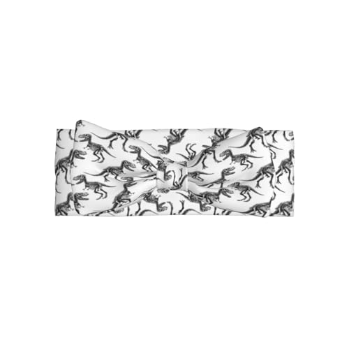 Dinosaur Skulls Print Baby Girl Bows Headbands Baby Girls Newborn Headbands Infant Toddlers 0-6 Months