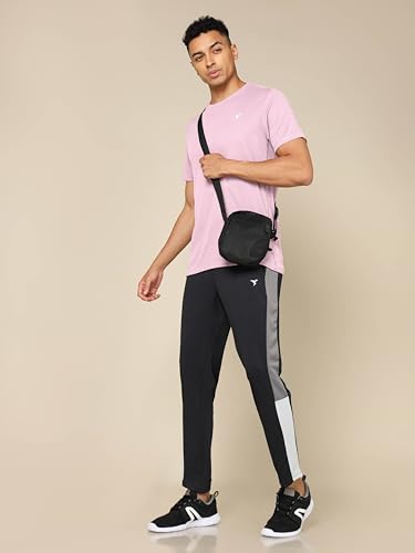 Image of TECHNOSPORT Men's Slim Fit Polyester Activewear Sports T-Shirt with Moisture-Wicking Comfort for Workout, Running & Gym