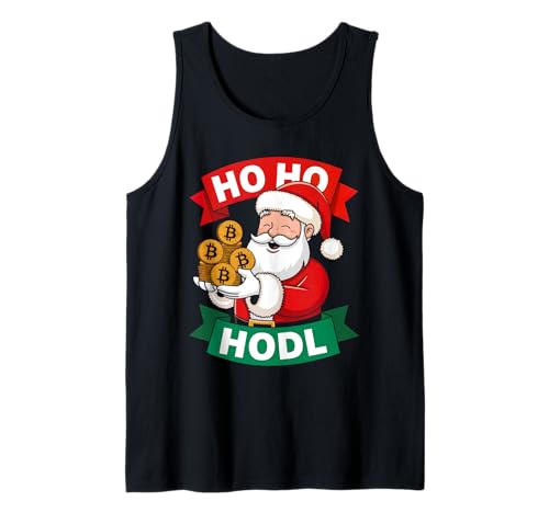 Ho Ho Ho HODL Bitcoin Santa Funny Crypto Xmas Débardeur