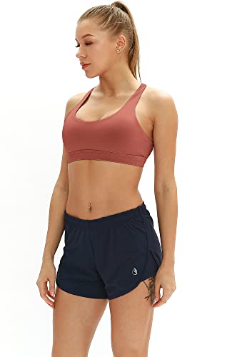 Image of icyzone Women's Padded Strappy Workout Running Sports Bras Medium Impact