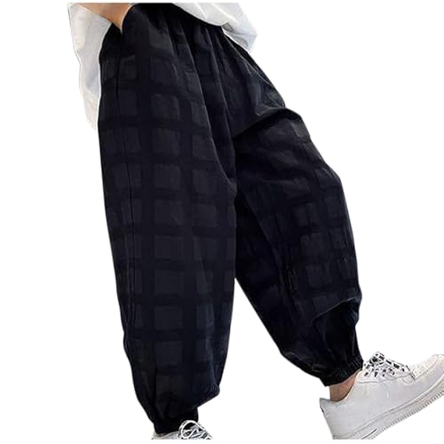 Boys Cargo Pants Casual Elastic Waist Pull On Baggy Trousers Soft Comfy Fashion Lounge School Pants for Boys 8-14Y