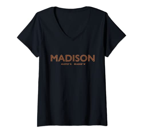 Mujer Coordenadas de USA City - US Madison Camiseta Cuello V