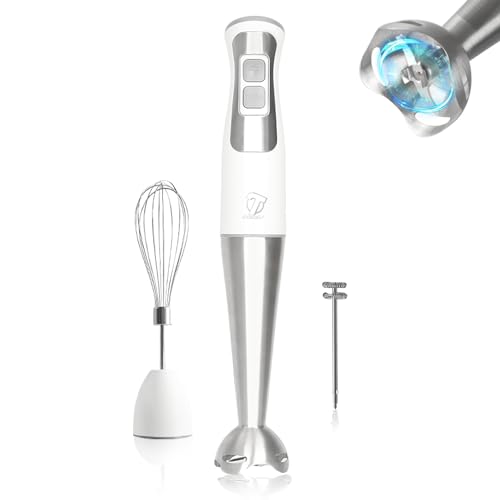 Techelp Immersion Blender, Stick Mixer with Turbo & Stainless Steel Blade, Handheld Blender with...