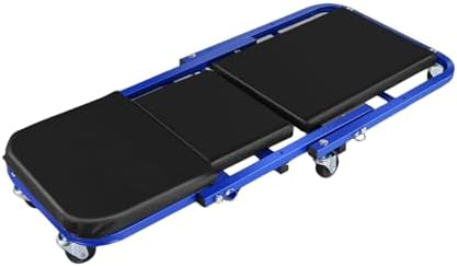 2-in-1 Foldable Mechanic Creeper with Wheels for Automotive Repair Shops - Versatile Lay Down or Sit Design, Perfect for Mechanics and DIY Enthusiasts
