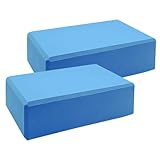 [SUNGRAN] ヨガブロック 2個セット 厚み7.5cm 高密度EVA素材 軽量 撥水 水洗い可 ヨガポーズ 安定 やわらか触感 角面取り 初心者 体幹 ストレッチ ピラティス フィットネス 補助 エクササイズサポート ヨガ ブロック ヨガグッズ ヨガブリック 15×23cm (ブルー)
