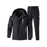 [YJSO] ウインドブレーカー 上下 メンズ マウンテンパーカー セットアップ 上下セット くろい 裏起毛 XL 防寒着 撥水 防風 冬服 登山ウェア 暖かい アウトドアジャケット バイク トレッキング アウター 部活 自転車 登山 秋冬 釣り 作業服 シンプル