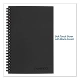 Cambridge Limited Business Notebook, Legal Ruled Paper, 5" x 8", 80 Sheets, Flexible Soft Touch Cover, Wirebound, Black (06074) – view 8