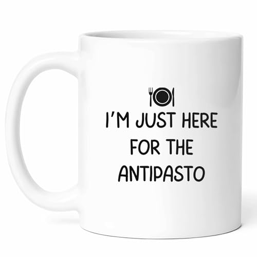 Funny Antipasto Lover Mug - Italian Appetizer Coffee Cup - Culinary Enthusiast Funny Gift From - Snack Tea Mugs - Dish Cups - 11 Oz Ceramic Gifts For Birthday, Him, Her, Christmas, Dinner Night