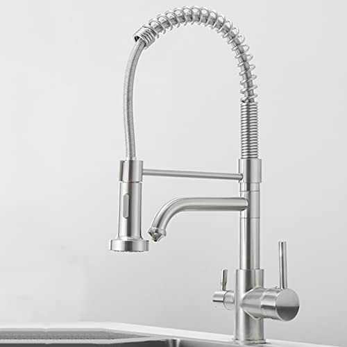 Grifo Cocina 3 Vias Giratorio Latón Un Orificio Multifunción Grifo Para Osmosis 3 Vias Grifo Purificador De Agua Cepillado Grifo Cocina 3 Vias Giratorio Latón Un Orificio Multifunción Grifo Para Osmosis 3 Vias Grifo Purificador De Agua Cepillado