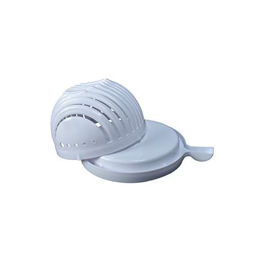 The Original EZ SALAD CUTTING BOWL | Quickly cuts vegetables, fruits, chicken & cheese | No cutting board needed | Uses as a strainer | salad chopper & salad cutter bowl by The Original Choice