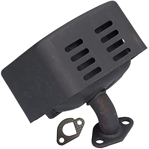 Escape del silenciador del generador,Conjunto de Escape de silenciador generador de Motor de Gasolina Bomba de Agua eléctrico Juego de Accesorios de silenciador de Metal con arandela para GX160 Cover