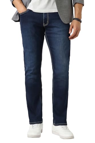 Image of Peter England Men's Regular Fit Denim Jeans for Daily Casual Wear