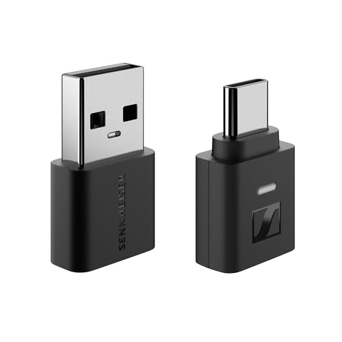Sennheiser BTD 700 Bluetooth USB-Dongle - Audio-Transmitter mit aptX Lossless, Auracast, Plug & Play für Kopfhörer und Lautsprecher - Ultra-niedrige Latenz, Bluetooth 5.4, USB-C & USB-A kompatibel
