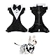 Formelles Smokinghalstuch, Smoking, Baumwolle, Halstuch, Hochzeitshalsband mit Fliege und Krawatte für Hunde und Katzen, Hund Smoking Bandana Halsband, Größe M