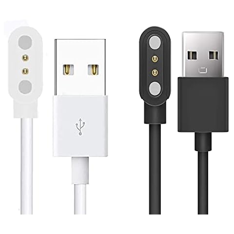 Compatible with Hidrate Smart Water Bottle Charger, onetuo Magnetic USB Charging Cable Replacement Charger Cable Compatible with Hidrate Smart Water Bottle (2 pack-Black+White) Cover