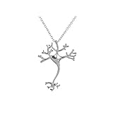 AOCHEE Vintage Imitation Anatomical Human Neuron Brain Nerve Cells Science Pendant Necklace Biological Jewelry