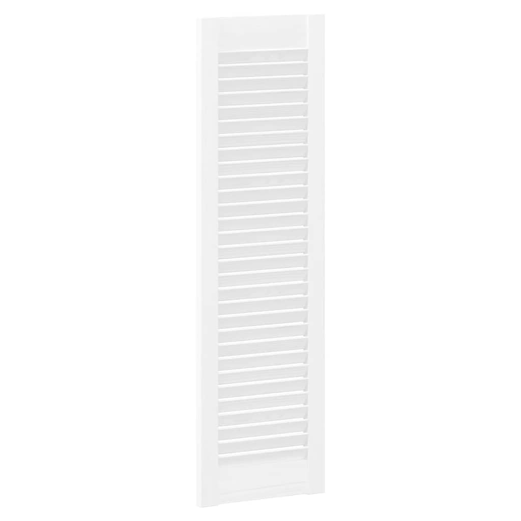 vidaXL Ante a Lamelle 2 pz Bianche 99x29,5 cm, porta della mobilia, porta dell'armadio, pannello a lamelle in legno, porta dell'armadio con le doghe