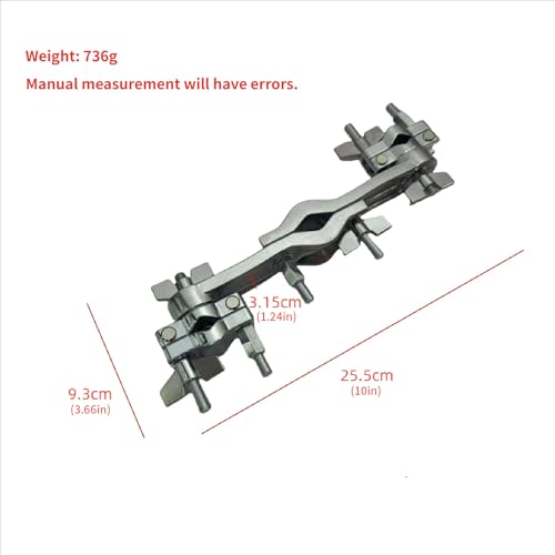 Clamp para montaje de platillos y cowbell ajustable de metal miniatura 3
