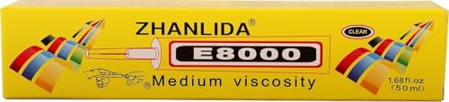 E-8000 Medium Viscosity Multipurpose Glue - Transparent Adhesive For Mobiles, Jewelry, Shoes and More (Pack of 1)