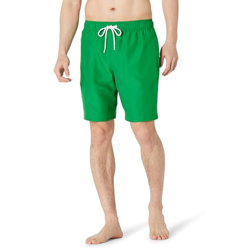 Image of Amazon Essentials Men's 9 inch Swim Trunks with Mesh Lining, Pockets, Drawstring Closure